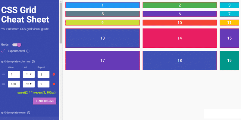 CSS Grid Cheat Sheet