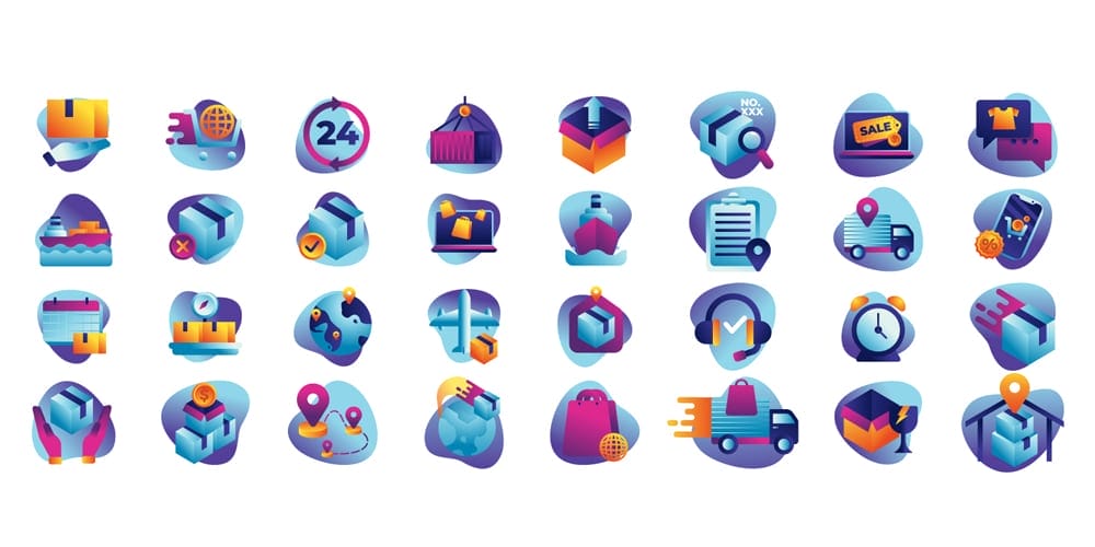 Latest Free E-commerce Icon Sets 14 Delivery E-commerce Icons