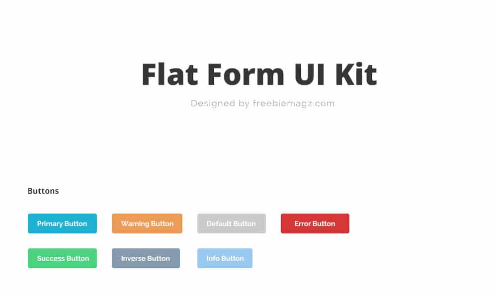 Form Elements UI Kit PSD