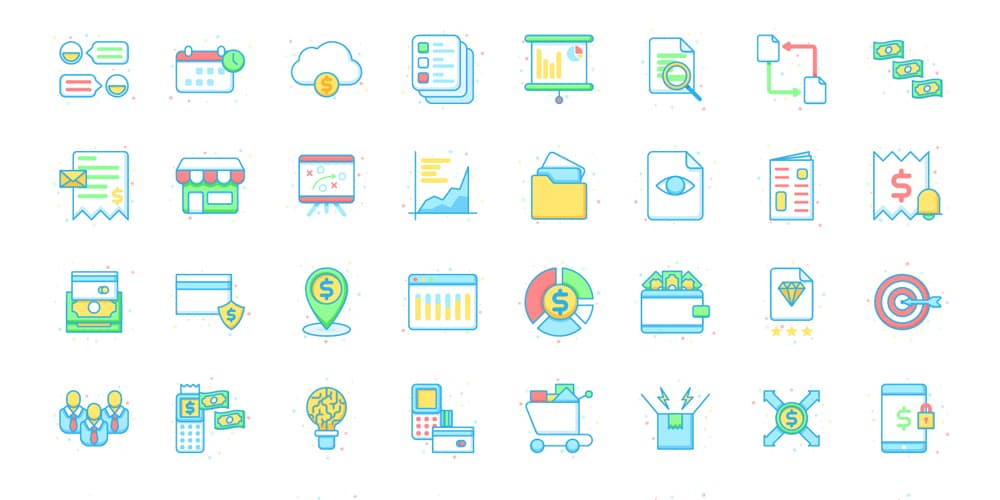 Latest Free E-commerce Icon Sets 47 Free Business and Economic Icons
