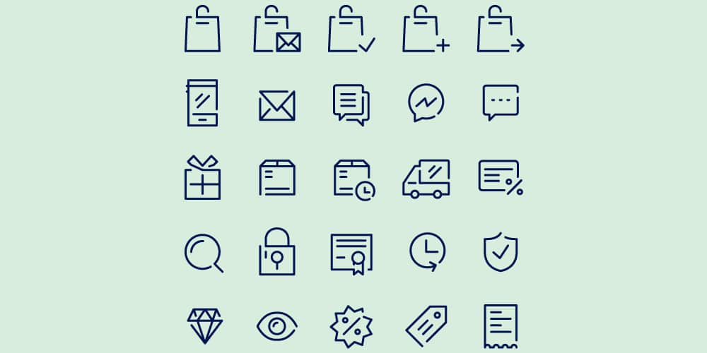 Latest Free E-commerce Icon Sets 12 Free E Commerce Icons
