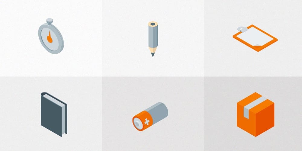 Free Isometric Material Icons
