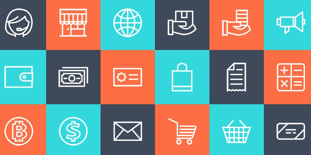 Latest Free E-commerce Icon Sets 41 Free Shopping Icons