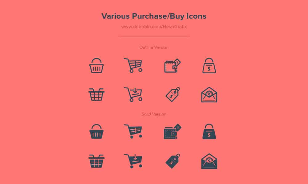 Latest Free E-commerce Icon Sets 25 Free Various Purchase/Buy Icons