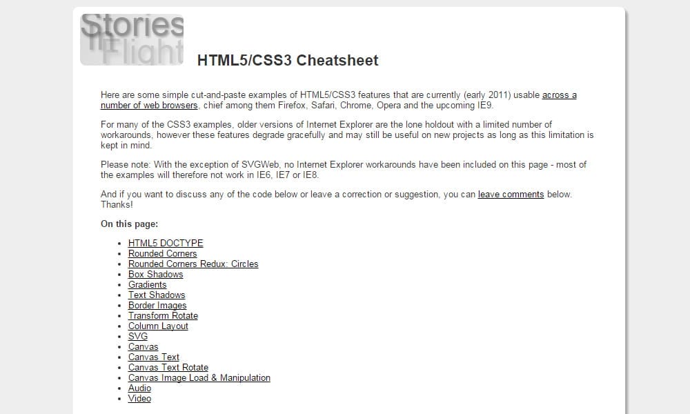HTML5 CSS3 Cheatsheet