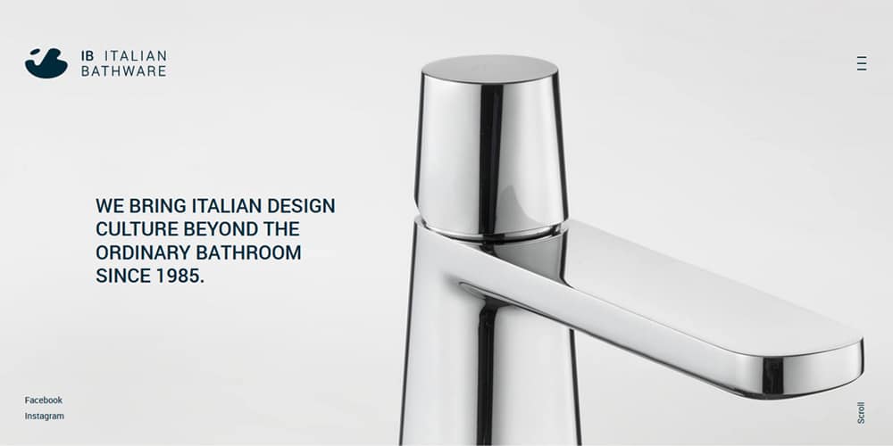 Best Product Website Inspiration 90 IB Italian Bathware