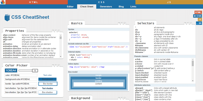 Best HTML And CSS Cheat Sheets» CSS Author