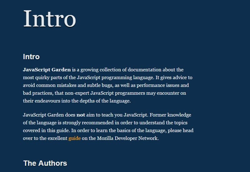 Best Free JavaScript Books 10 JavaScript Garden