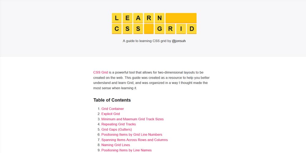 Learn CSS Grid 