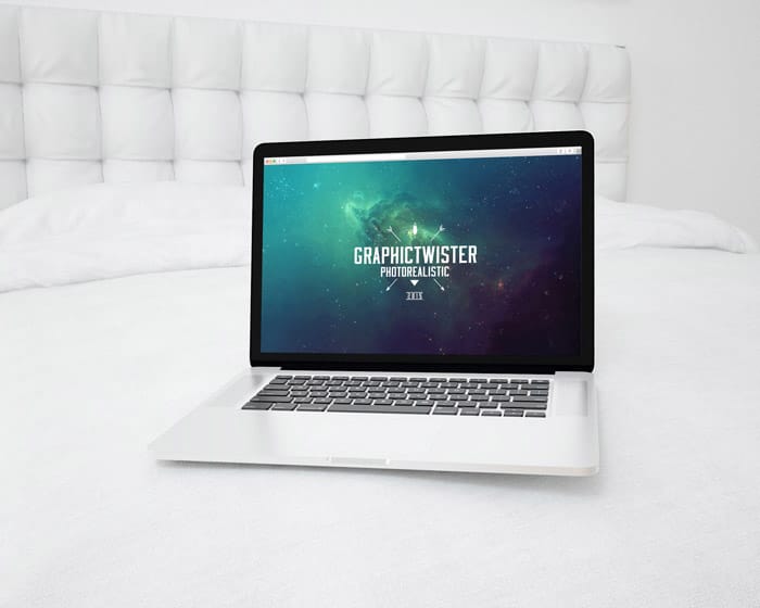 MacBook Pro On The Bed