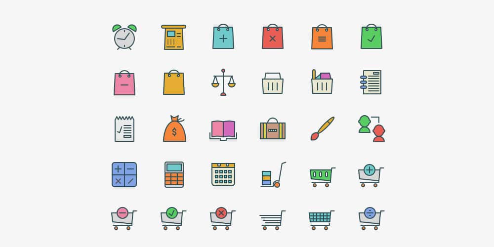 Latest Free E-commerce Icon Sets 38 Marketing-Swifticons