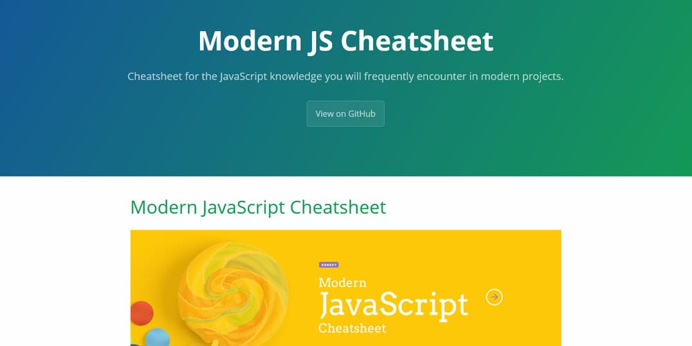 Modern JS Cheatsheet