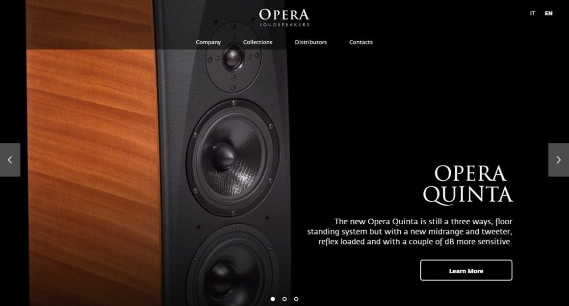 Best Product Website Inspiration 38 Opera Loudspeakers