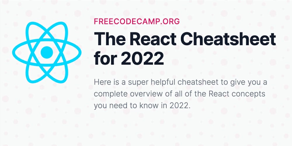 React Cheatsheet for 2022
