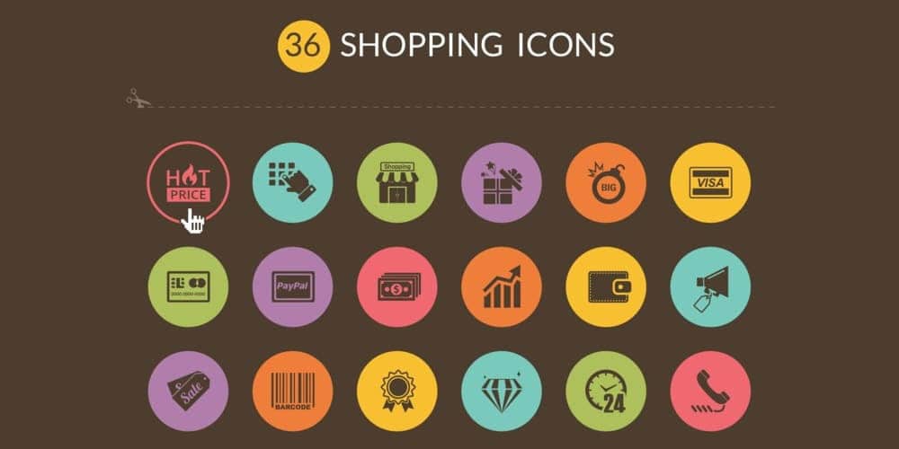 Latest Free E-commerce Icon Sets 29 Shopping Icon Set