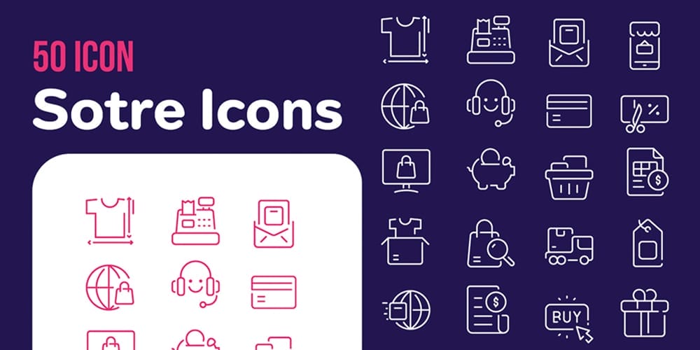 Store Online Ecommerce Icons