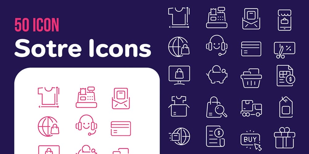 Latest Free E-commerce Icon Sets 18 Store Online Ecommerce Icons