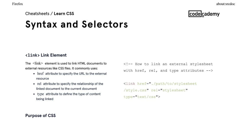 Syntax and Selectors