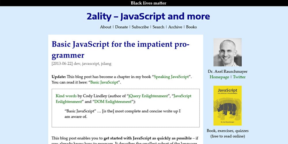 Basic JavaScript for the impatient programmer