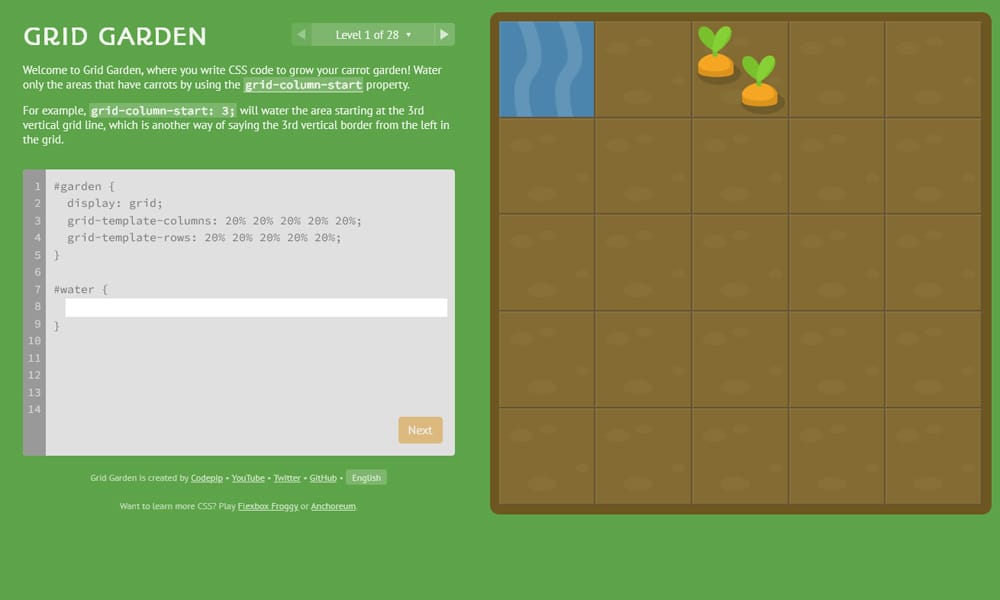 CSS Grid Garden