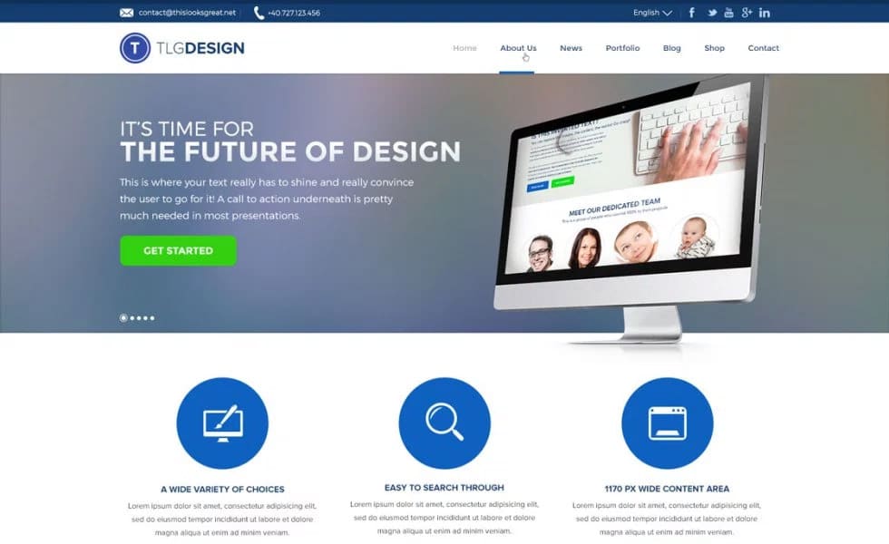 Design Agency Free Homepage Layout
