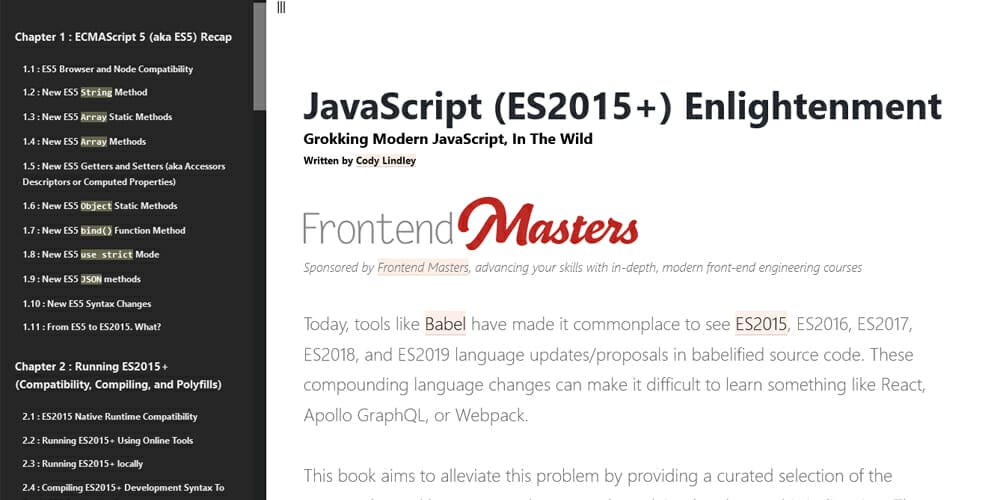 Best Free JavaScript Books 21 JavaScript (ES2015+) Enlightenment