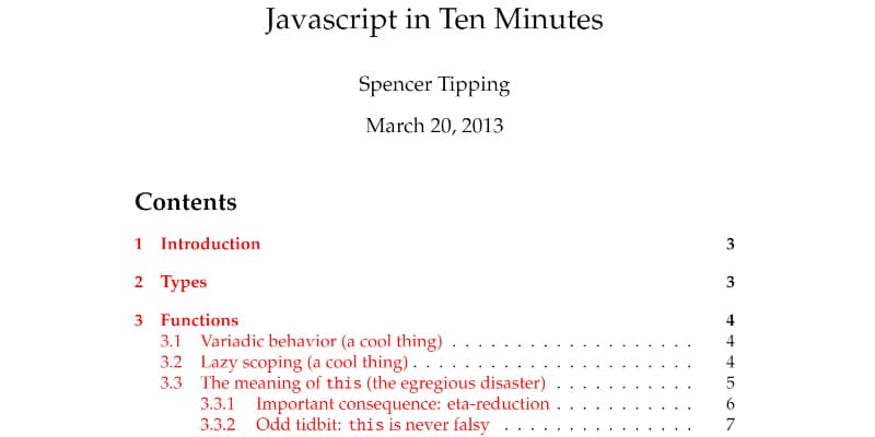 JavaScript In Ten Minutes