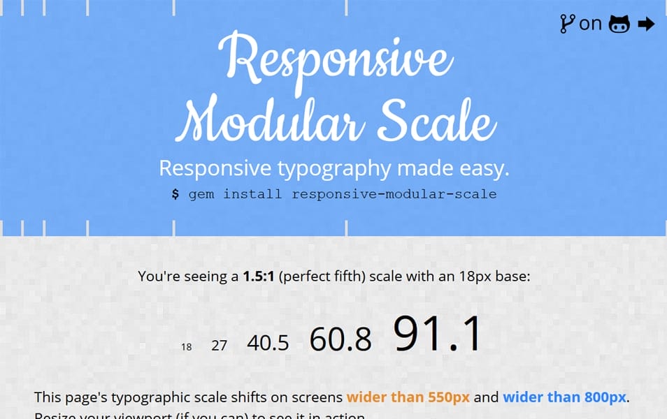 Responsive Modular Scale