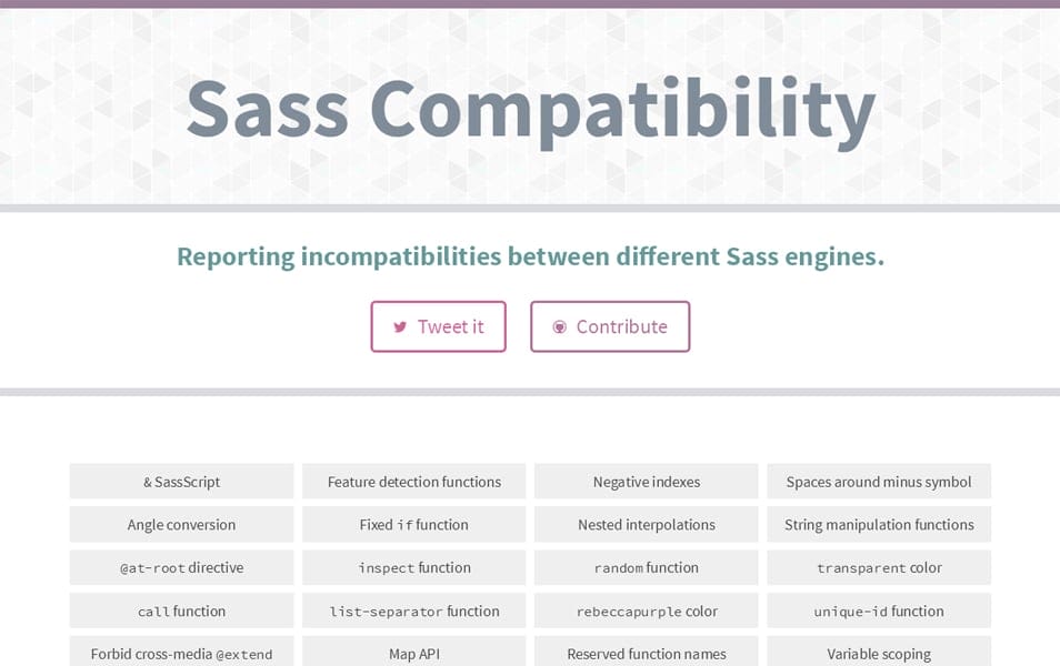 Sass Compatibility