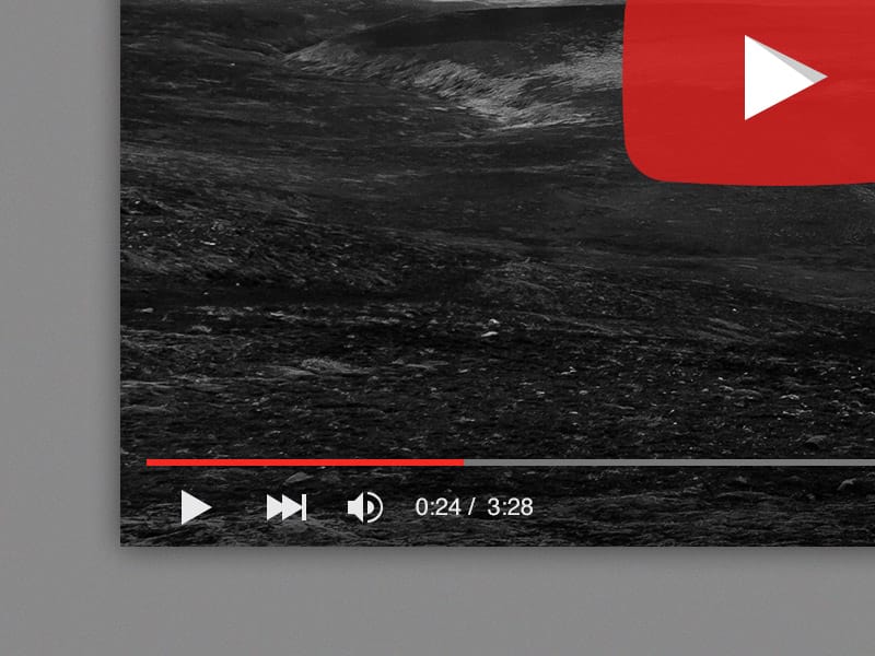 YouTube player PSD