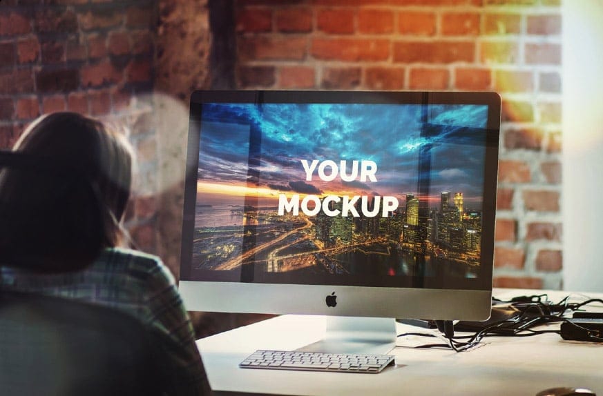 iMac 27" Office Mockup 