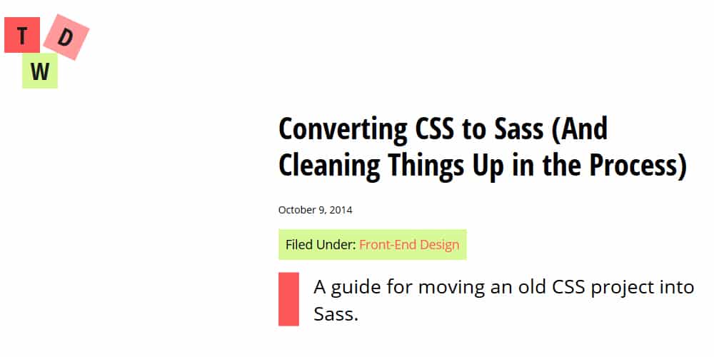 Converting CSS to Sass