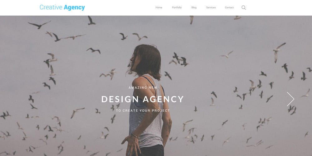 Creative Agency One Page Web Template PSD
