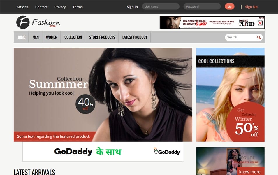 50+ Free Responsive HTML5 E-commerce Website Templates