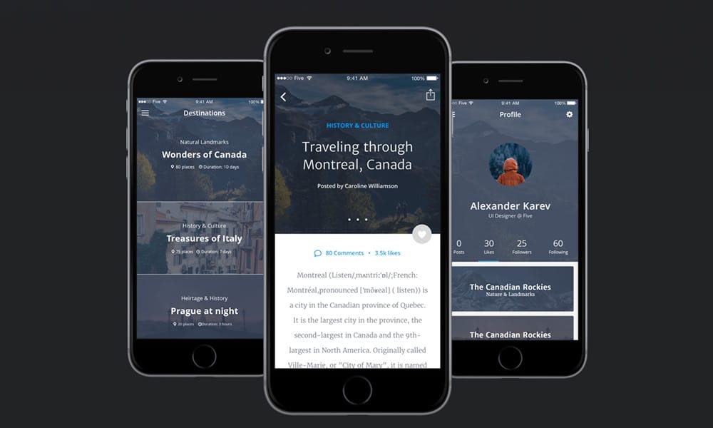 Free UI kit for Travel Apps