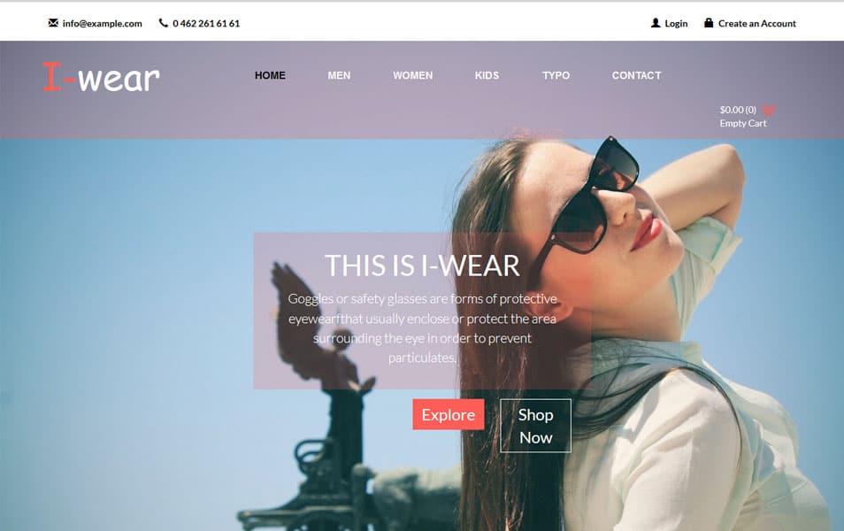I Wear Ecommerce Bootstrap Responsive Web Template