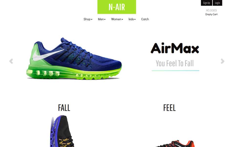 N Air - Bootstrap eCommerce Template