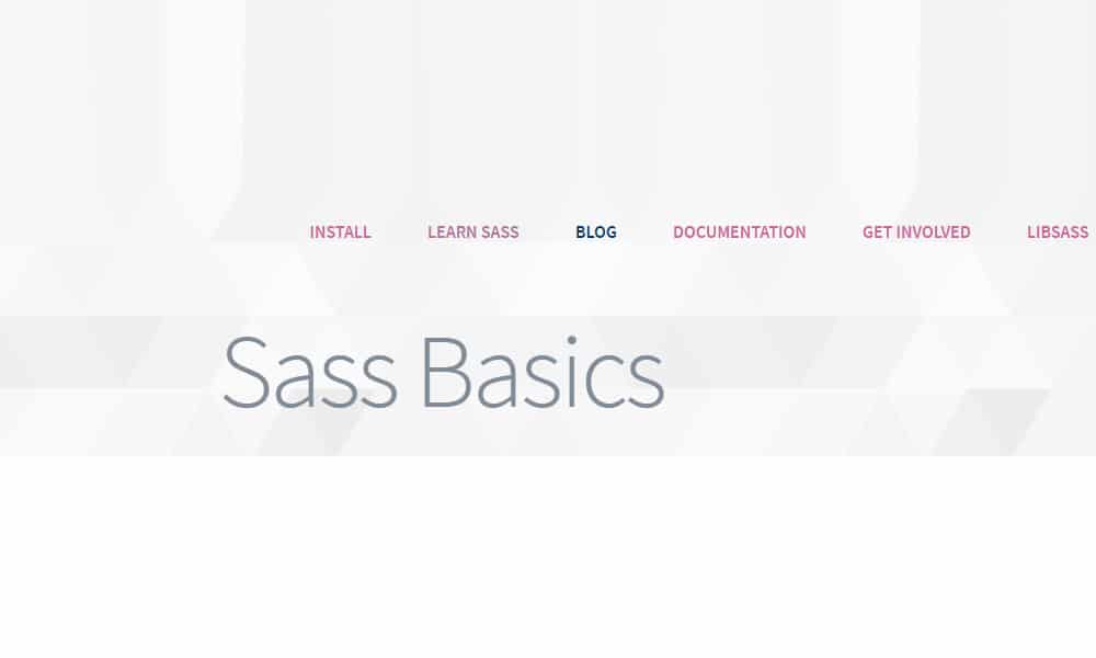 Sass Basics