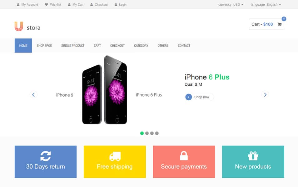 Ustora HTML5 eCommerce Template