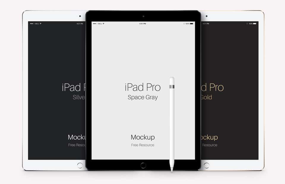 iPad Pro Vector Mockup PSD