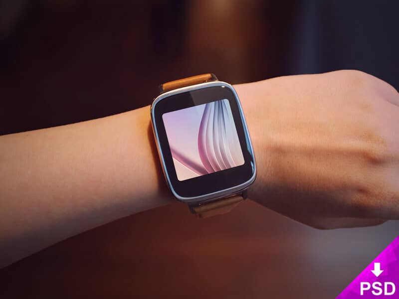 Asus Zenwatch Mockup PSD