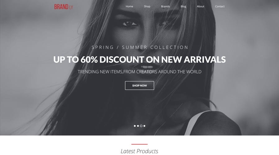 Brandly - Free One Page Web Template PSD