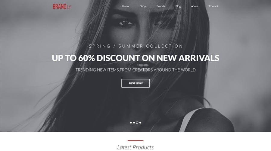 Brandly - Free One Page Web Template PSD