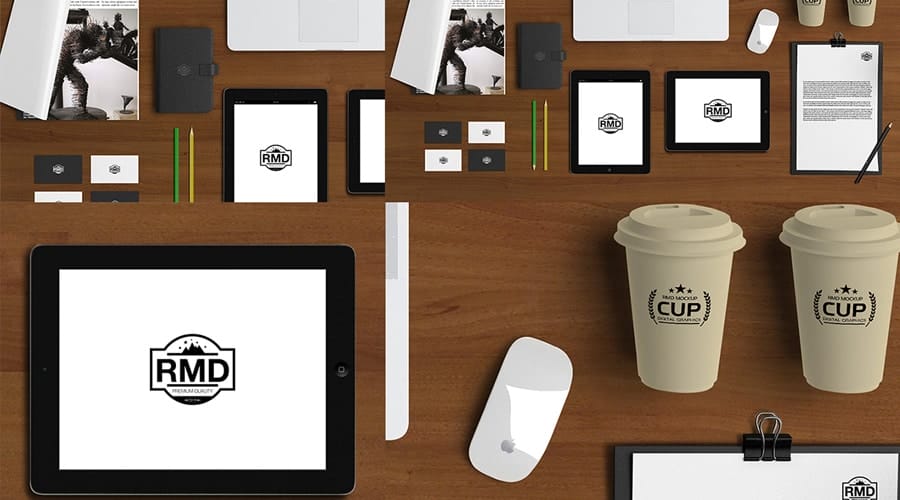 Desktop And Digital Publishing Mockup PSD