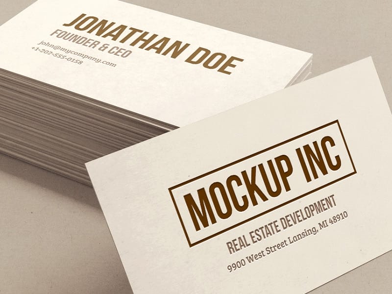Free Business Card Mockup PSD