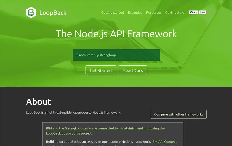 loopback in node js