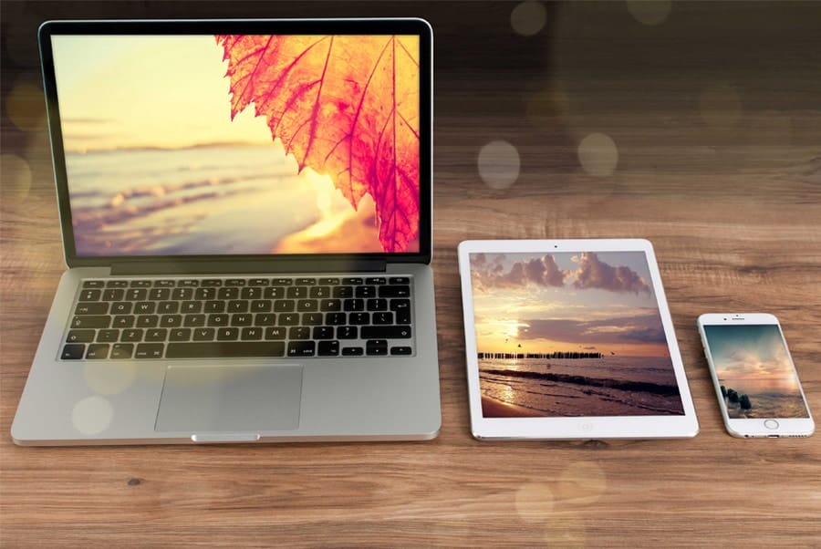 Mac Family Office Mock-up PSD