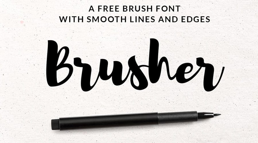 Brusher Free Font