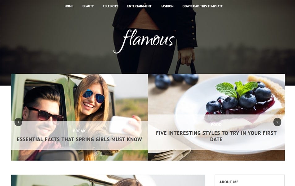 Flamous Responsive Blogger Template