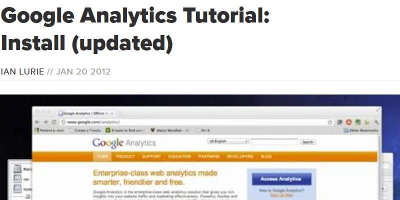 Installing Google Analytics on Your Site